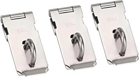 Chiusura a serratura per porte interne/esterne - RVS Hasp - 12,7 cm - Chiusura a sicurezza - Duraturo - Per porte interne/esterne