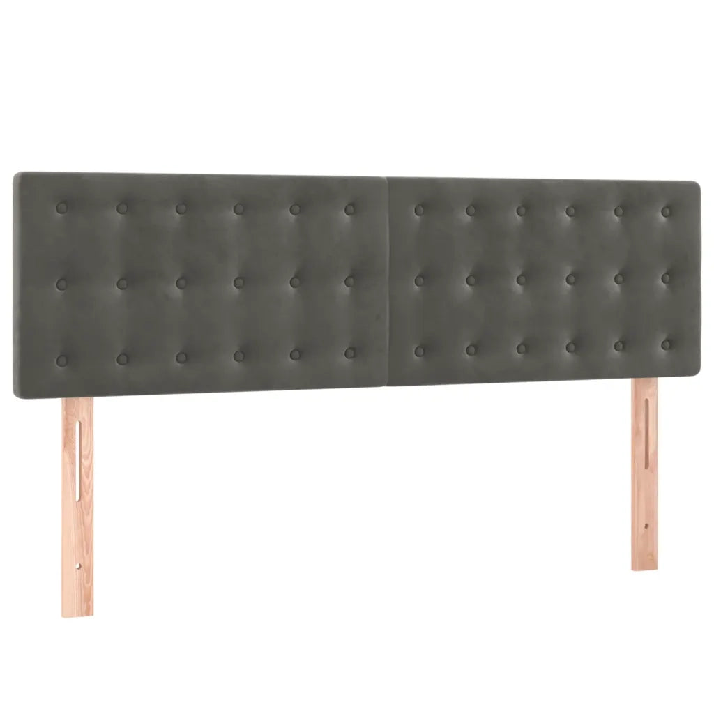 Letto a Molle con Materasso e LED Grigio Scuro 140x190 cm 3134640