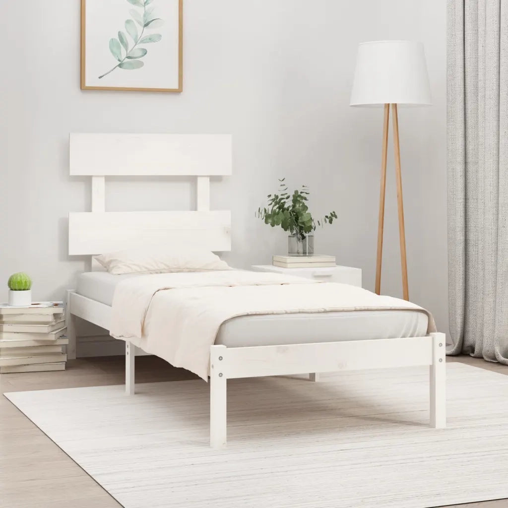 Giroletto Bianco in Legno Massello 90x200 cm