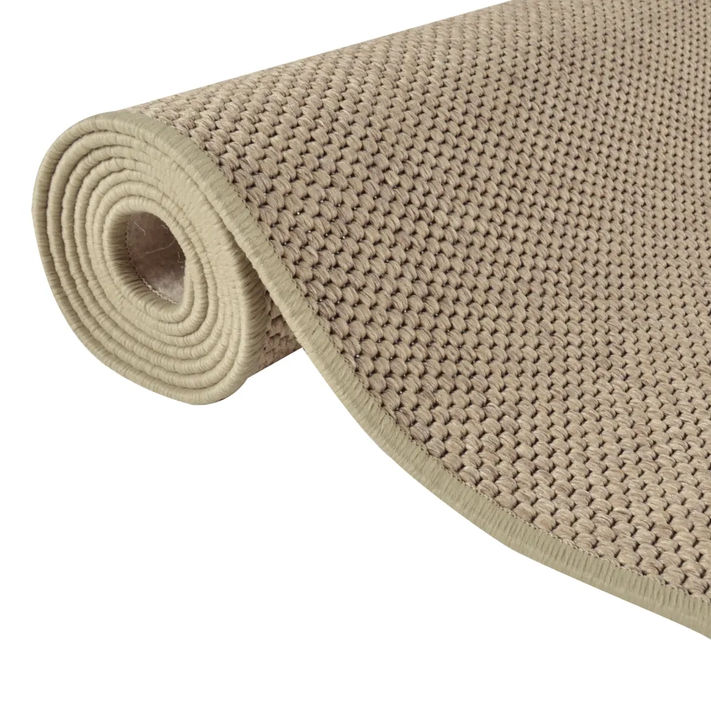 Tappeto del soggiorno | Tappeto Corsia Aspetto Sisal Sabbia 80x300 cm