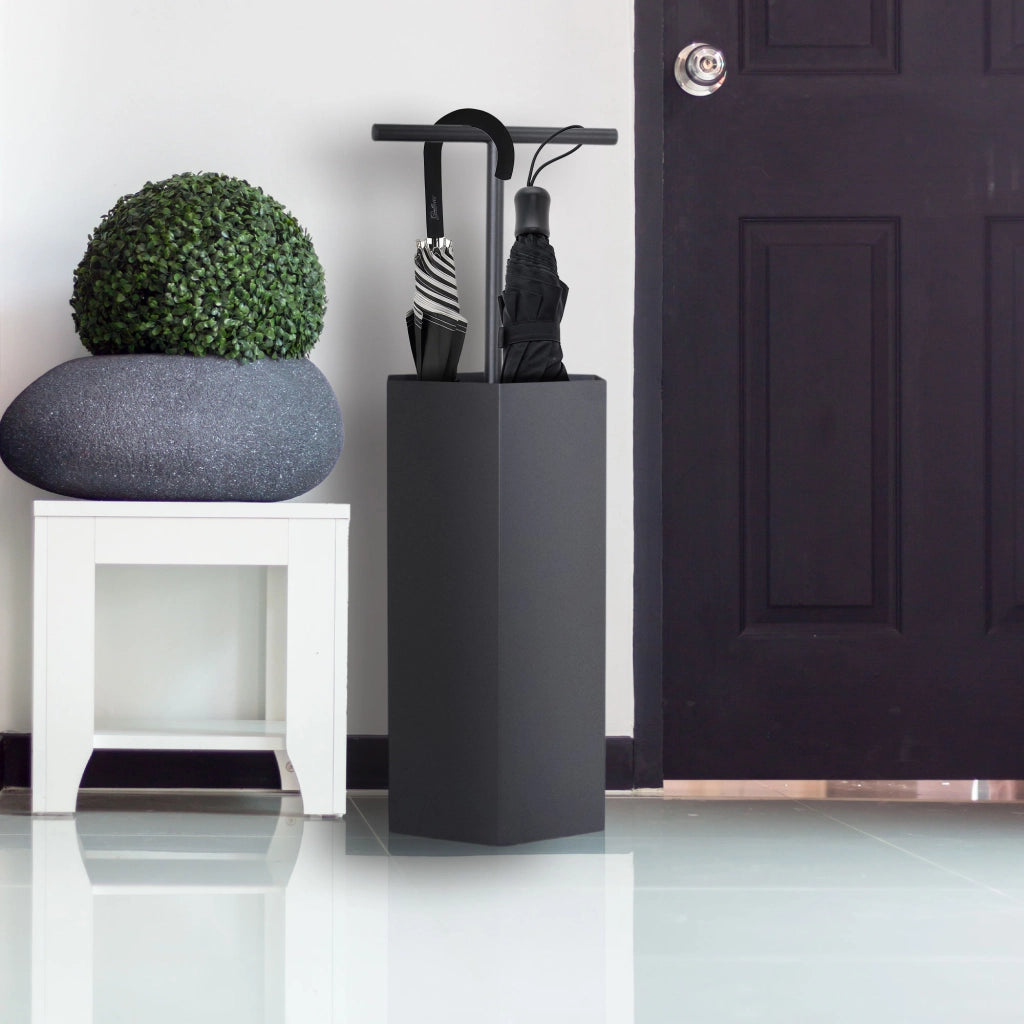 Ohm - Portaombrelli di design con supporto appendi ombrelli e feritoia di svuotamento acqua