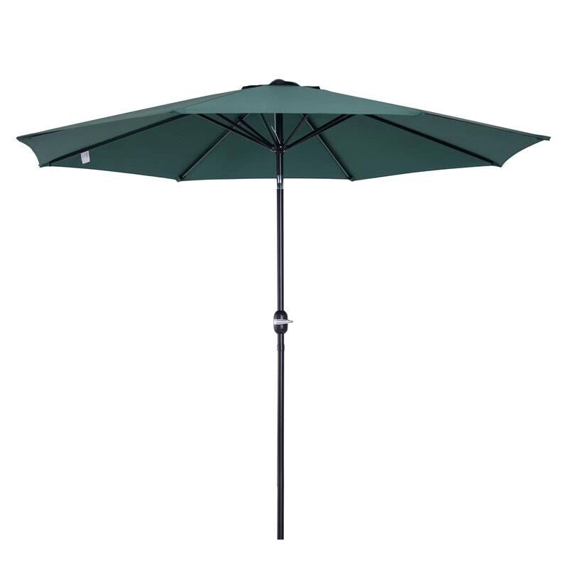 OMBRELLONE DA GIARDINO CON MANOVELLA E TESTA INCLINABILE 300 X 245 CM VERDE