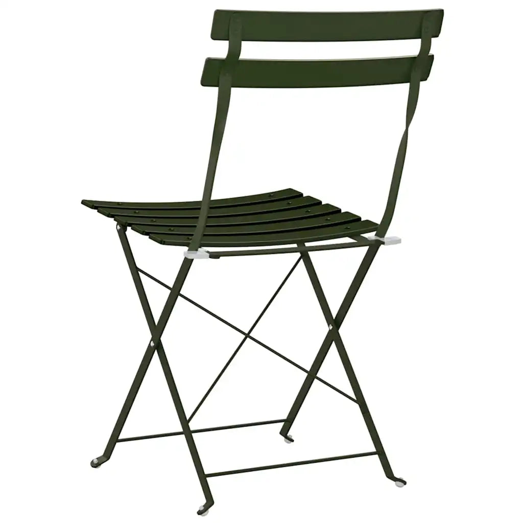 Sedia Pieghevole da Giardino 2 pz | Sedie da Esterno Verde 42 x 46 x 82cm Metallo