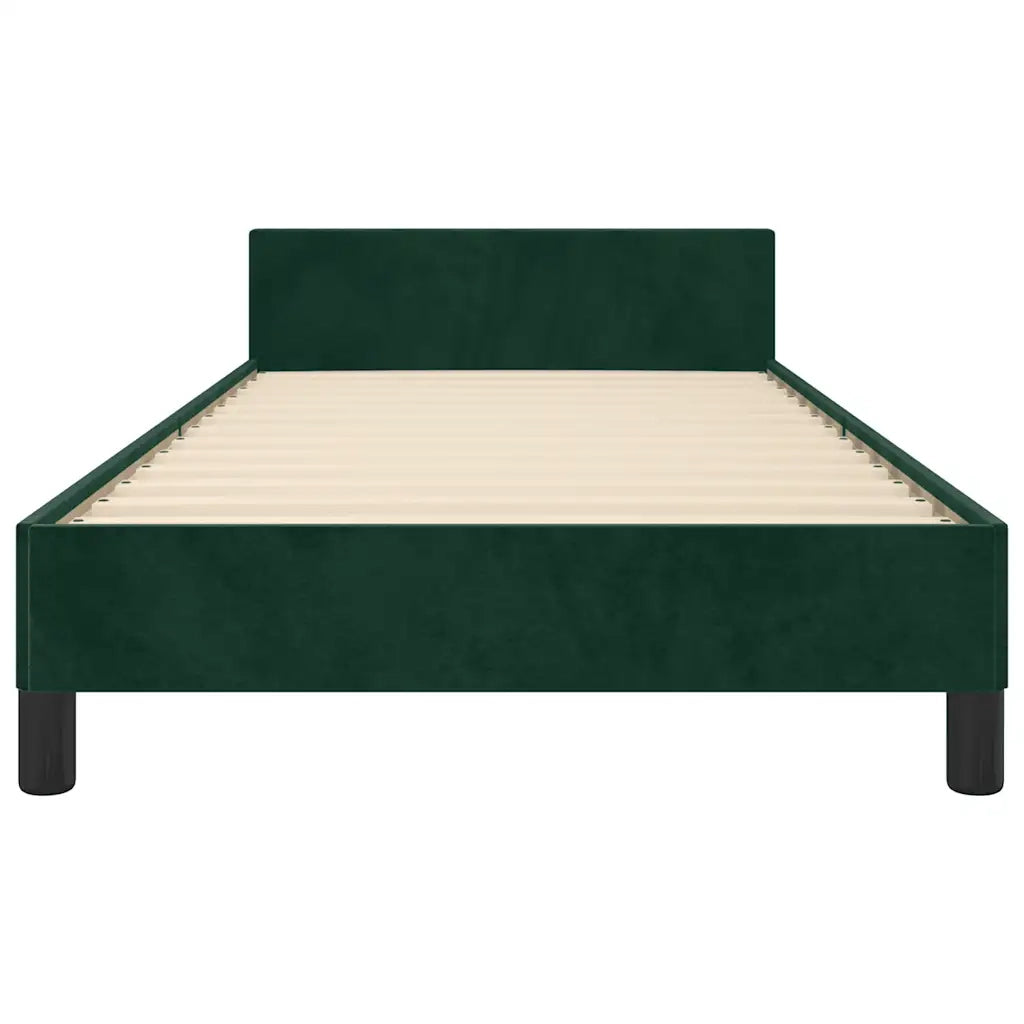 Giroletto senza Materasso Verde Scuro 120x200 cm in Velluto