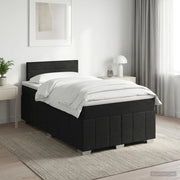Letto box spring con materasso Nero 120 x 200 cm Tessuto 3451180