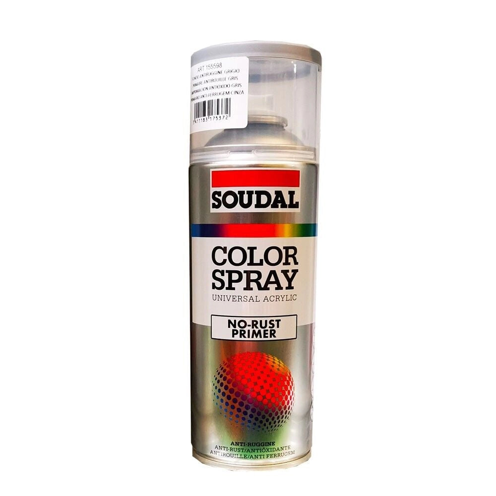 BOMBOLETTA ANTIRUGGINE SOUDAL 400 ml - Rossa - 6 pezzi- SOUDAL
