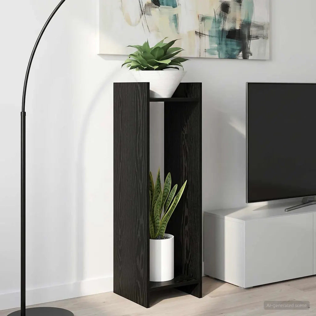 Supporto per piante Rovere Nero 30 x 30 x 100 cm 899564