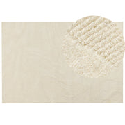 Tappeto in lana con motivi astratti a pelo basso beige 200 x 300 cm soggiorno camera da letto