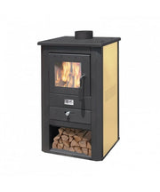 Stufa Legna Avorio Pallade Kw13 - Cm 51X45X94H - Artigianferro