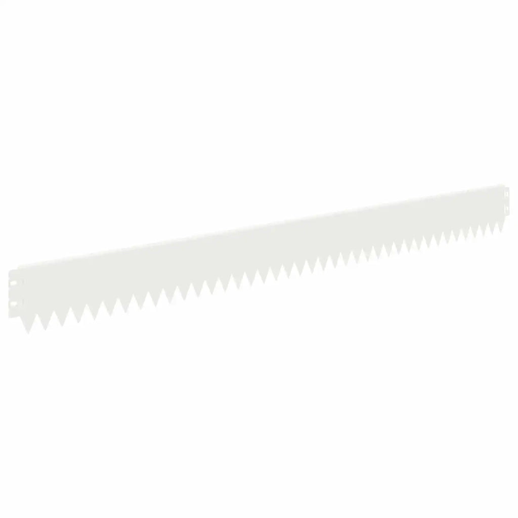 Bordura per Prato 10 pcs 103 x 10 cm Acciaio Bianco 8008326