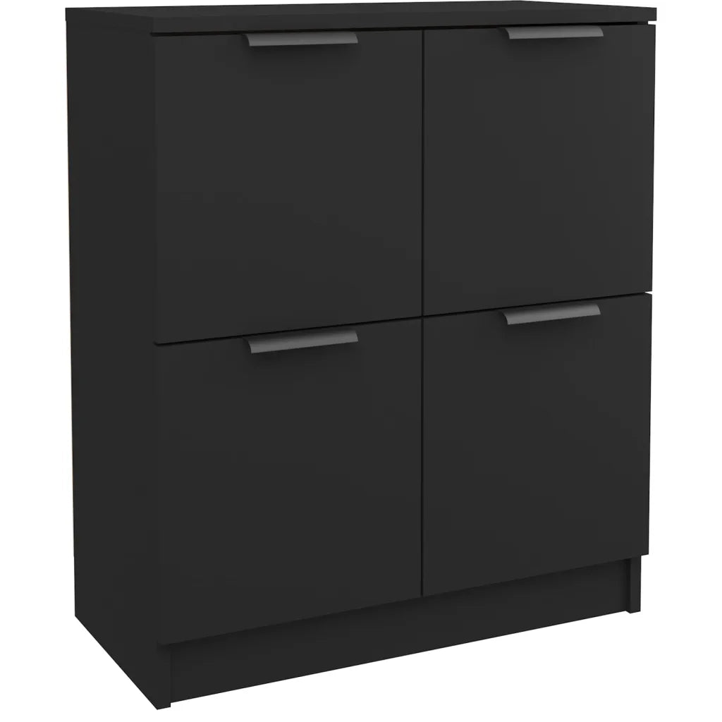 Credenza Nera 60x30x70 cm in Legno Multistrato cod mxl 62196