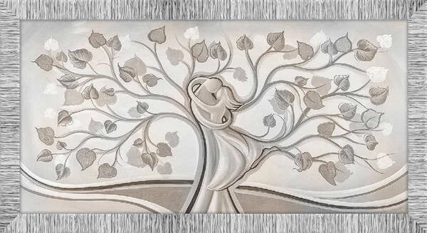Quadro da Parete Giovy Abbraccio Mix Argento 60 x 110 cm Lupia