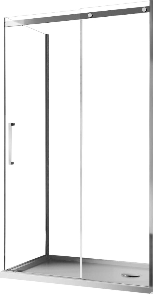Box Doccia Angolare 90x110 cm 1 Anta Scorrevole in Cristallo Trasparente 8mm H200 Fosterberg Horsens Destro