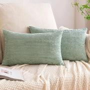 Cuscino di protezione in felpa - 30 x 50 cm - verde chiaro - decorativo e morbido