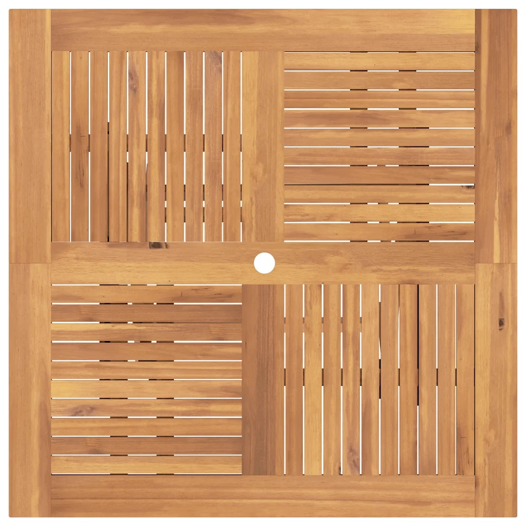 Tavolo da Giardino Pieghevole Grigio 110x110x75cm Massello Teak 362616