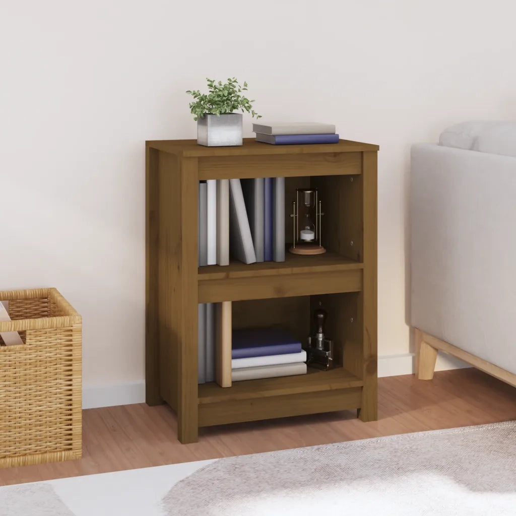 Libreria Marrone ambra 50x35x68 cm in Legno Massello di Pino 821702