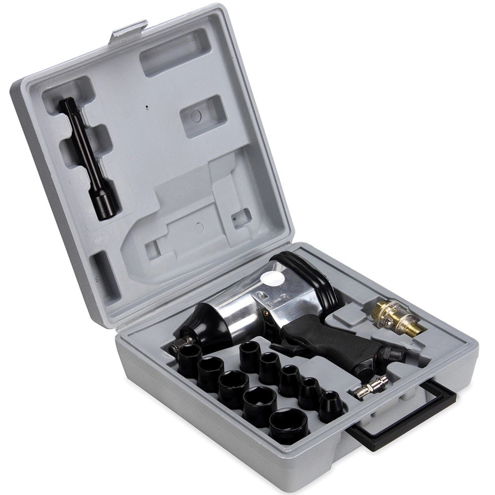 Trade Shop - Avvitatore Pneumatico Ad Aria 1/2 Con Valigia E Bussole Pistola Svita Bulloni -