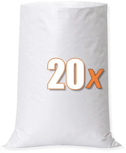 20 sacchi di stoffa in PP, 50 x 90 cm, grandi borse robuste, sacchi di grano, sacchi di trasporto, sacchi di sabbia, sacchi di archiviazione - capacità di carico 50 kg