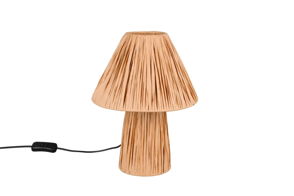 Lampada tavolo boho in carta fungo marrone 2xE14 10W