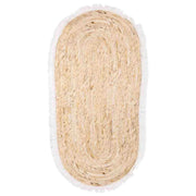 Tappeto marrone in fibra naturale intrecciato a mano 100x50x1h