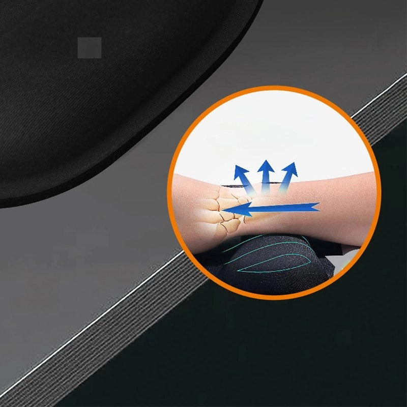 Tappetino Mouse con Poggiapolso Mousepad da Scrivania Colore Nero Misura 21 x 25 cm Fondo in Gomma Antiscivolo
