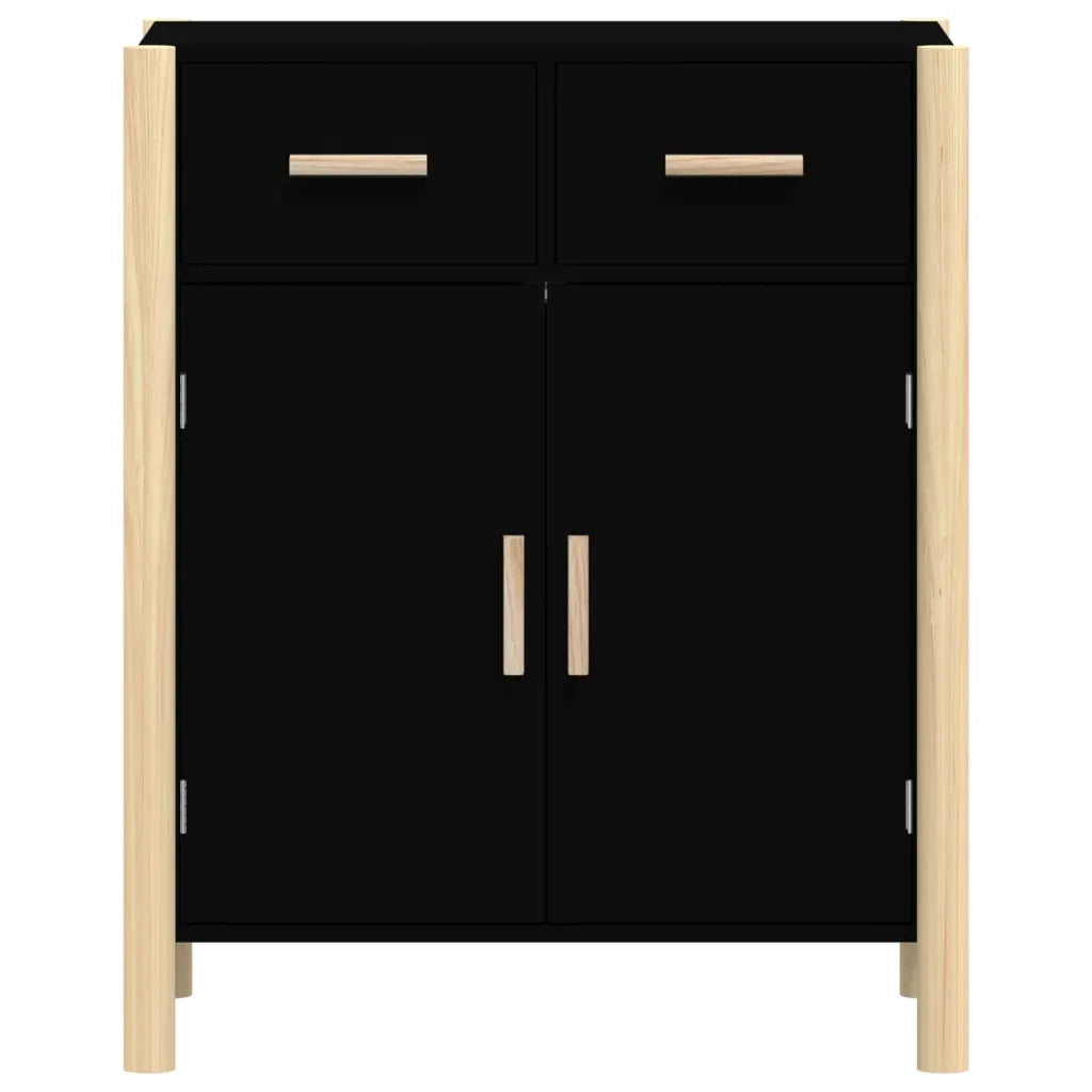 Credenza Nera 62x38x75 cm in Legno Multistrato 345676