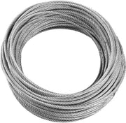 Cavo in acciaio inossidabile 3 mm - 30 m - Acciaio inossidabile 304 - 160 kg di carico - 637 kg massimo - Protezione contro l'usura
