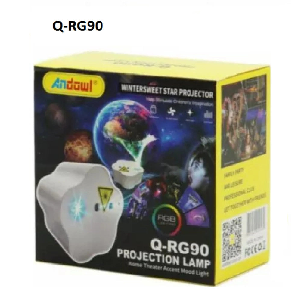 Trade Shop - Proiettore Stella Wintersweet Led Rgb Con Telecomando Cielo Stellato Casa Q-rg90 -