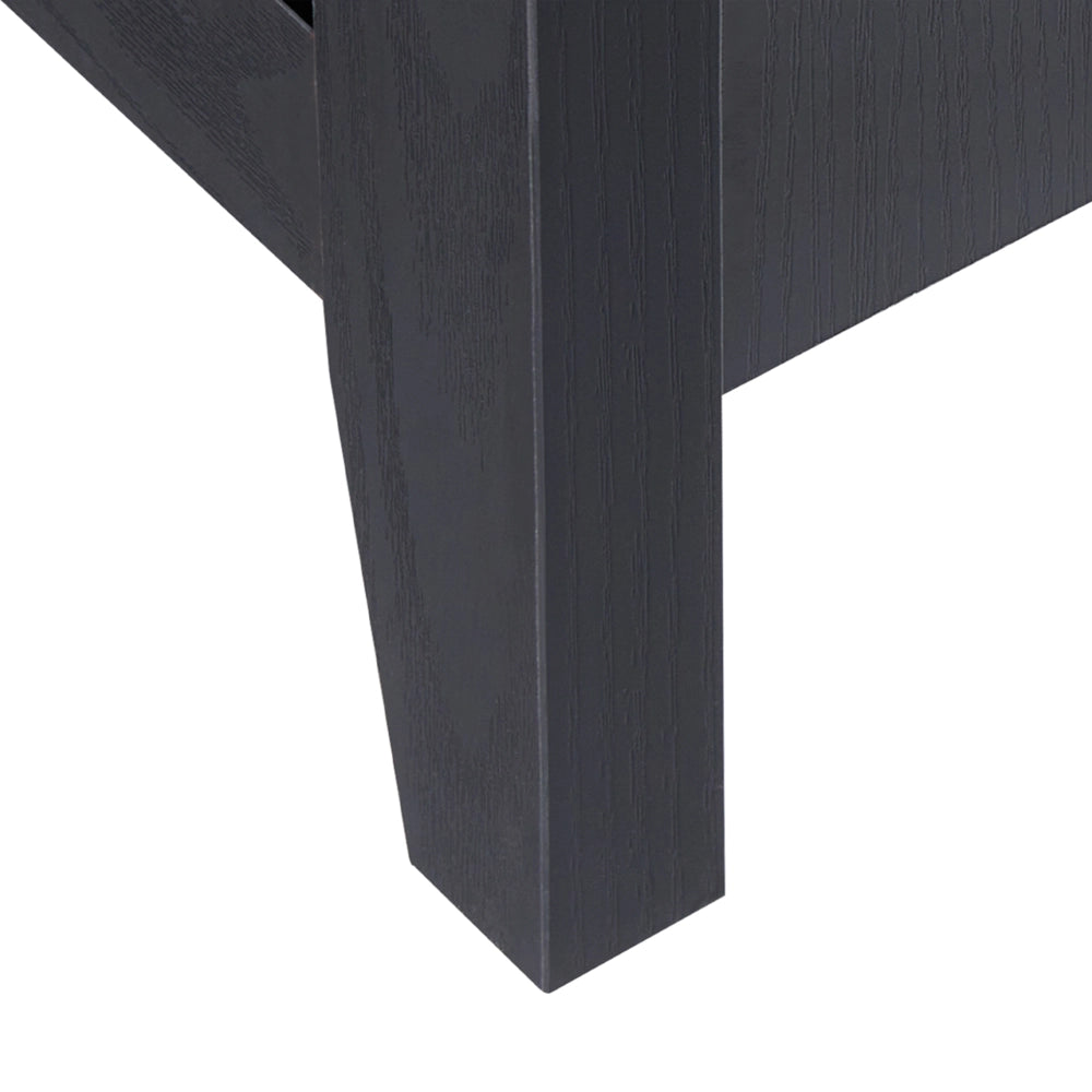 Scarpiera con appendiabiti MDF nero e marrone chiaro 4 scomparti per scarpe 3 ganci