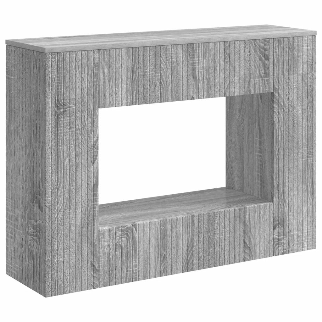 Tavolo consolle Rigato Sonoma grigia 101 x 29 x 74 cm