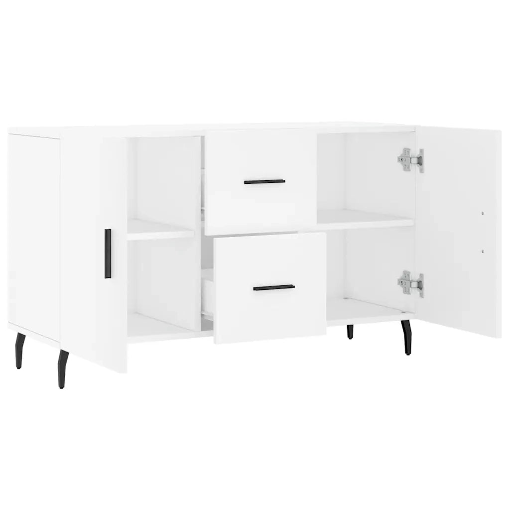 Credenza-Buffet-Armadio da cucina Bianca 100x36x60 cm in Legno Multistrato 210520