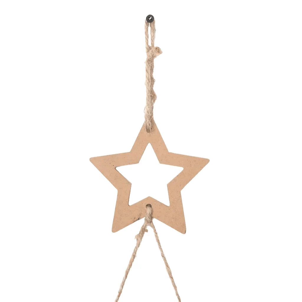 vidaXL Albero di Natale da Parete con Stella 74x150 cm Ramo Naturale