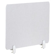Pannello Divisorio da Scrivania Bianco Sporco in PET con Rivestimento in Tessuto 80 x 50 cm Schermo Acustico per Ufficio e Home Office