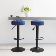 vidaXL Sgabelli da Bar 2 pz Blu in Velluto