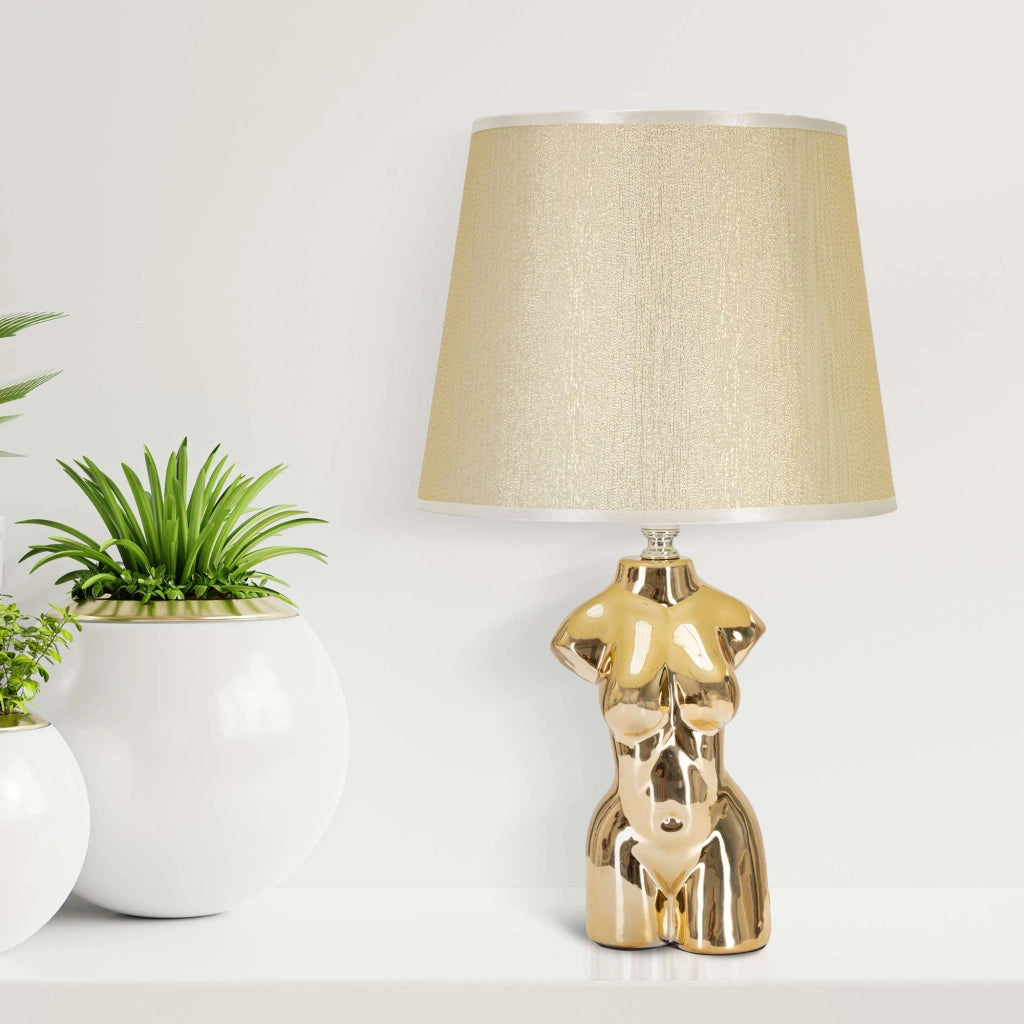 Bafapa, Lampada da Tavolo Necessaria 1 Lampadina, Beige
