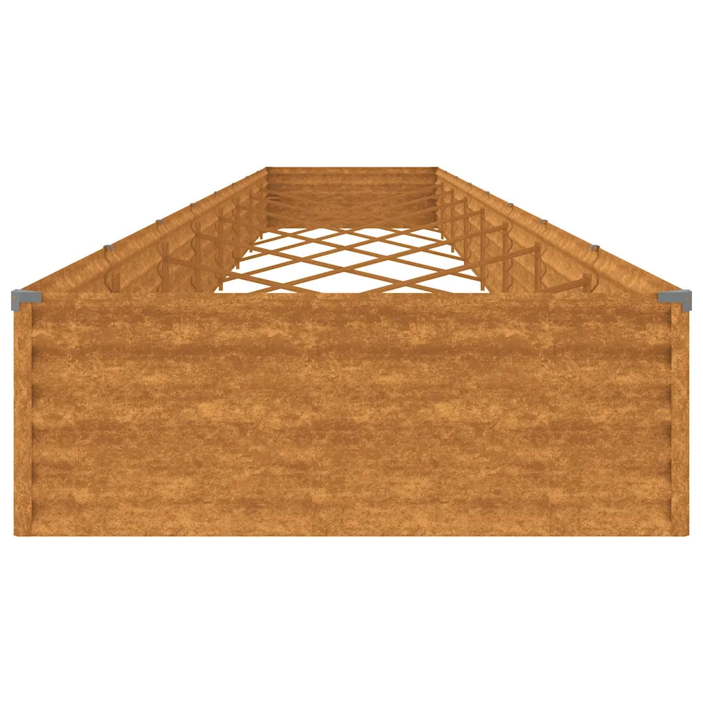 Fioriera | Cassetta per fiori | Vaso Rialzata da Giardino 770x100x36 cm in Acciaio Corten