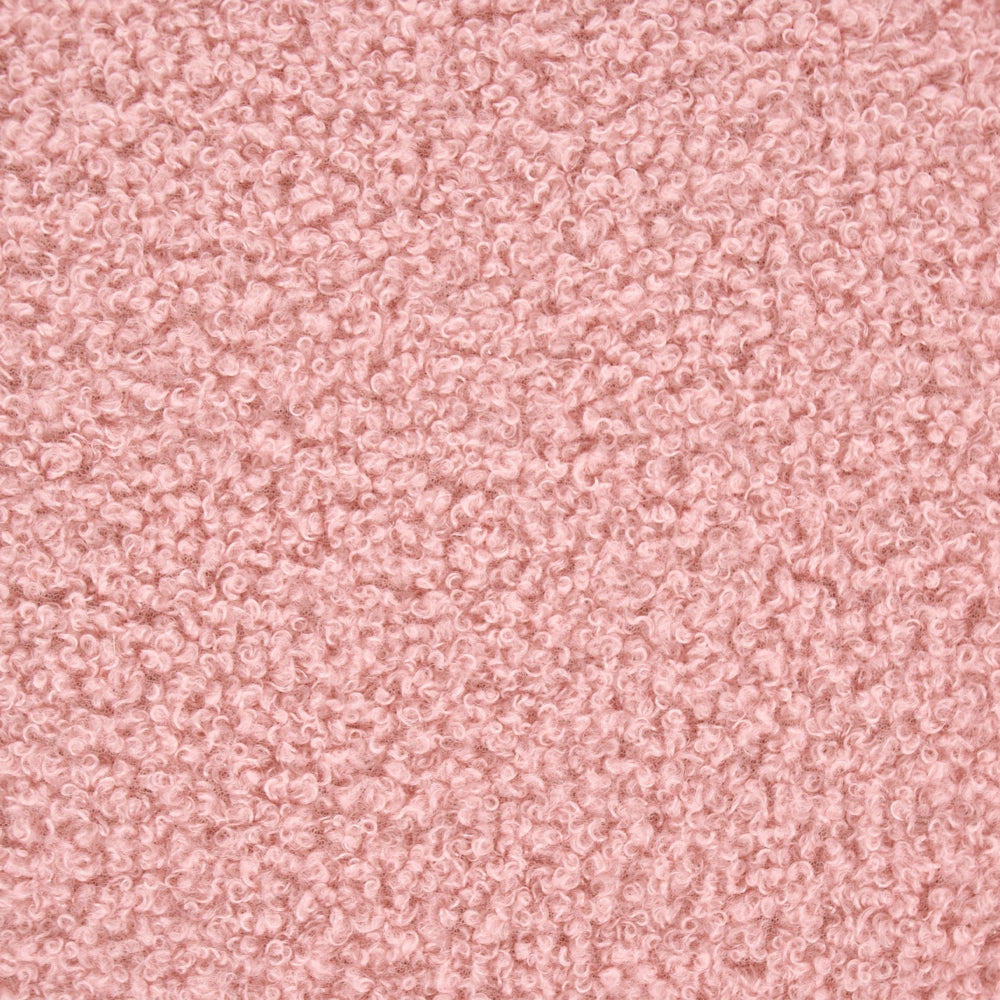 Pouf poggiapiedi moderno rotondo grande in tessuto boucle rosa Soggiorno moderno Camera da letto
