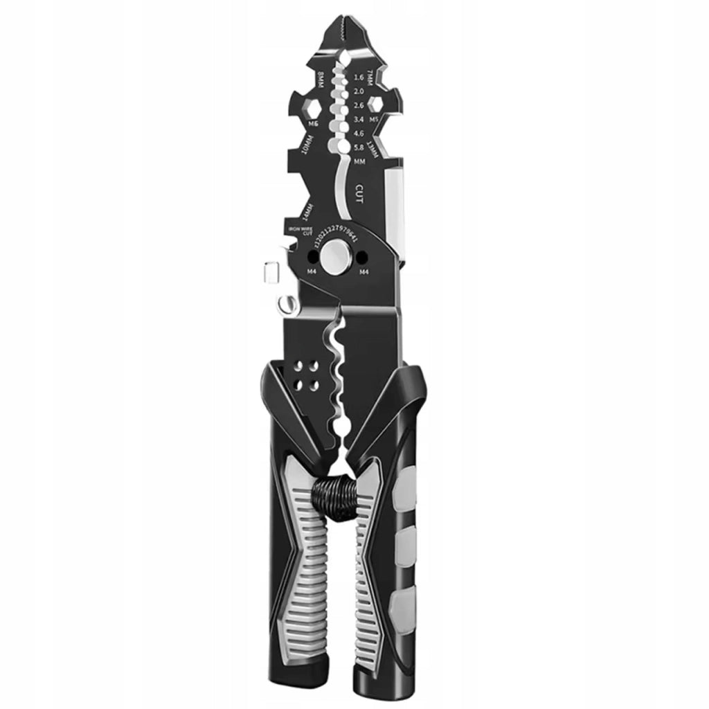 Pinza Elettricista 25 in 1 – Cr-V, 210 mm | Isolamento, Taglio, Crimpatura | Manico Antiscivolo, 240g | Gamma 1.6–5.8 mm