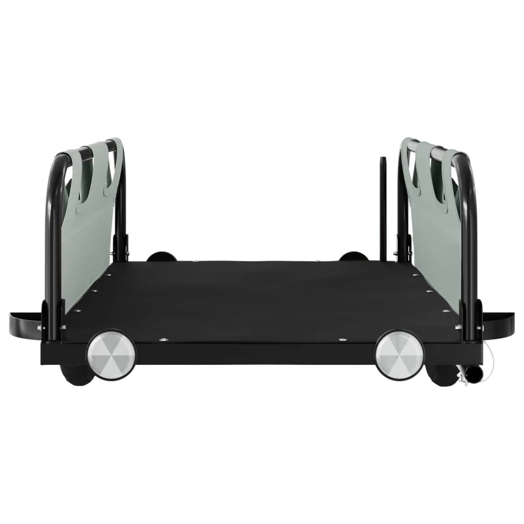 Rimorchio/carrello per bicicletta tessuto Oxford ferro grigio 02_0044397