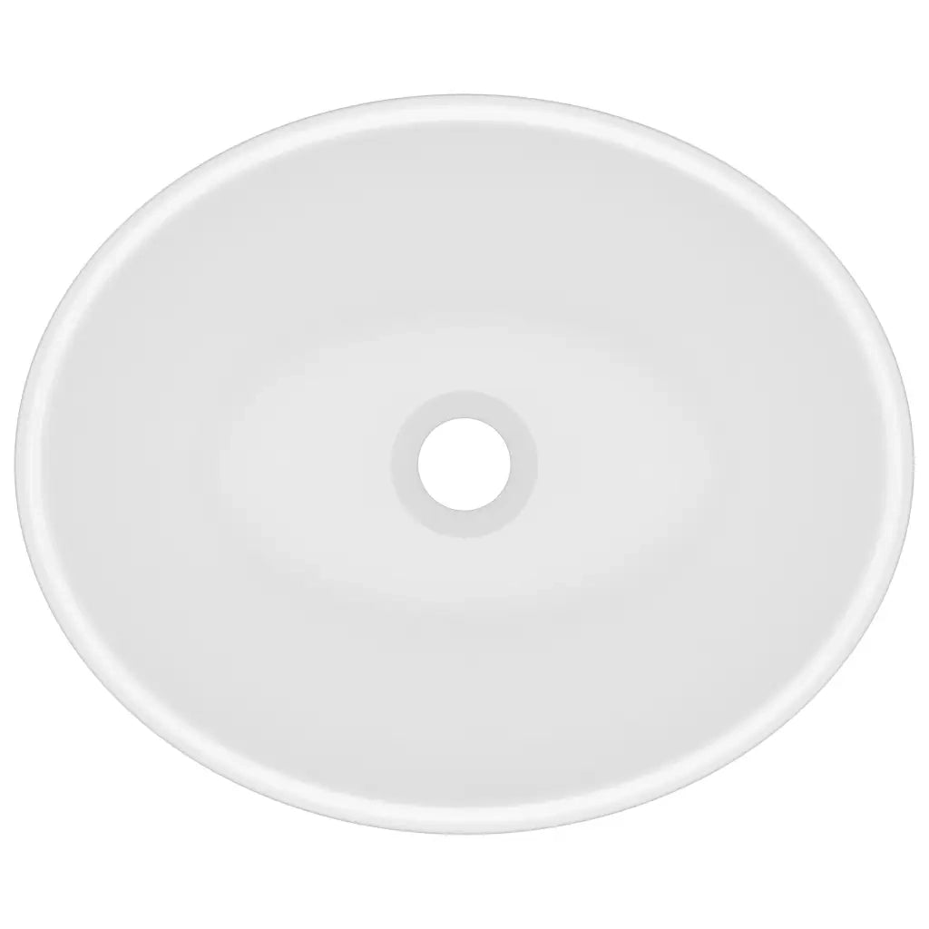 Lavandino Lusso Ovale Bianco Opaco 40x33 cm in Ceramica cod mxl 46760
