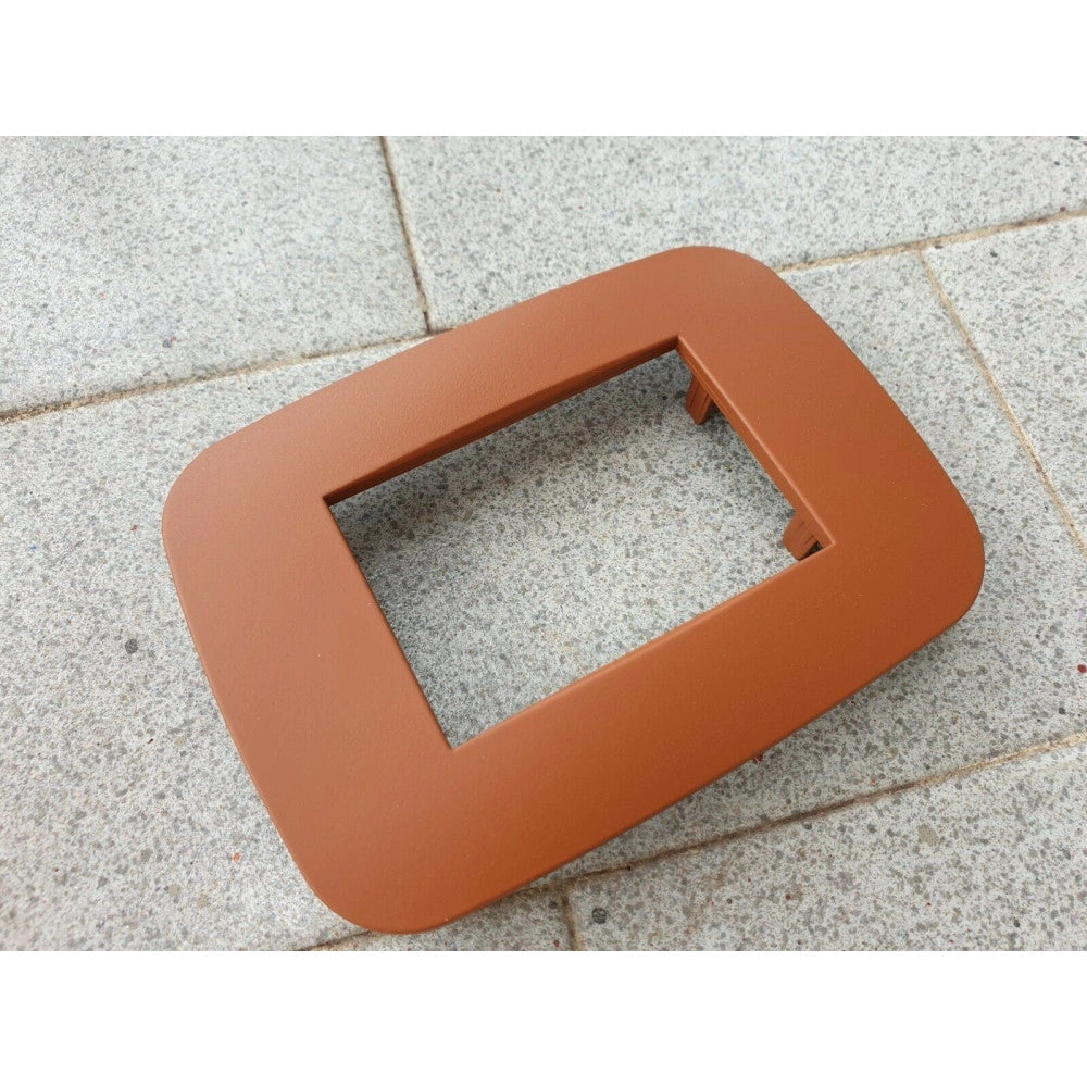 Trade Shop - Placca Placchetta Placchette Compatibili Per Serie Axolute Bticino Colorate Fori - Cotto -7 Fori     -
