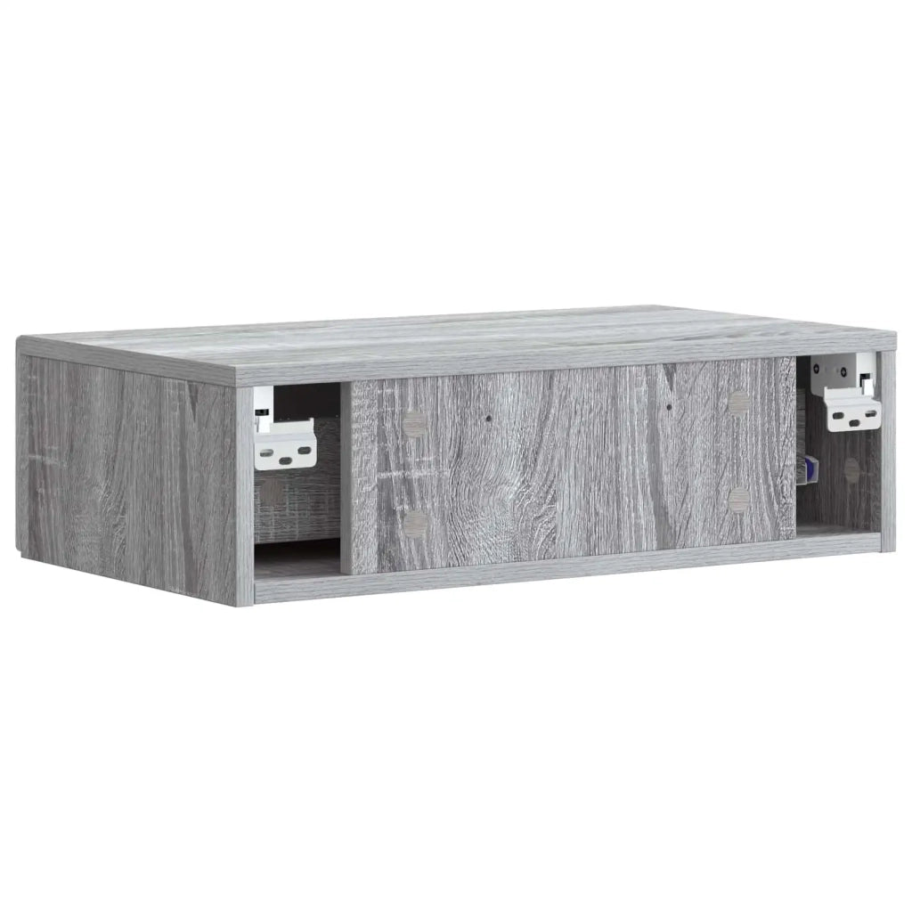 Tavolino da Parete Laterale 59 x 34,5 x 17 cm Sonoma grigio 898831