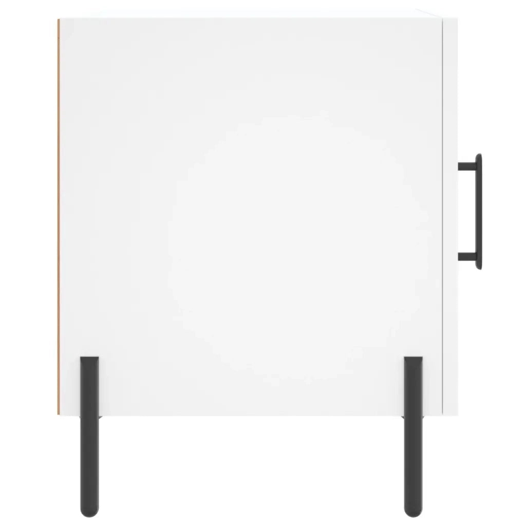 Comodini 2 pz Bianchi 40x40x50 cm in Legno Multistrato