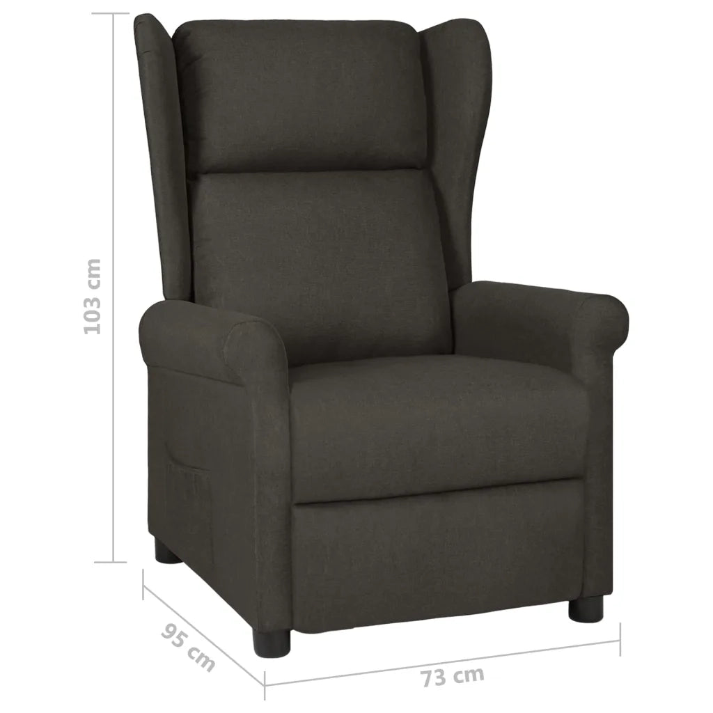 Poltrona Reclinabile Grigio Talpa in Tessuto cod mxl 20451
