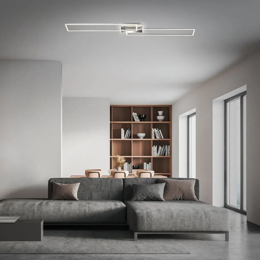 Lampada da soffitto a LED CCT Dimmerabile Telecomando 40W argento metallo Briloner