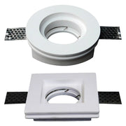 PORTAFARETTO LED IN GESSO mm 100 x 100 x 25 mm - bianco  - VTAC