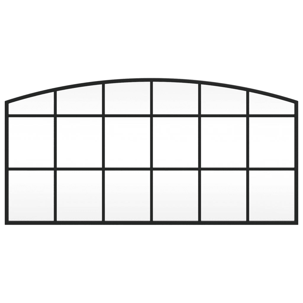 Specchio da Parete Nero 80x40 cm Arco in Ferrocod mxl 128195