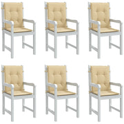 Cuscini Sedia Schiena Bassa 6 pz Beige MÃ©lange 100x50x4 Tessuto