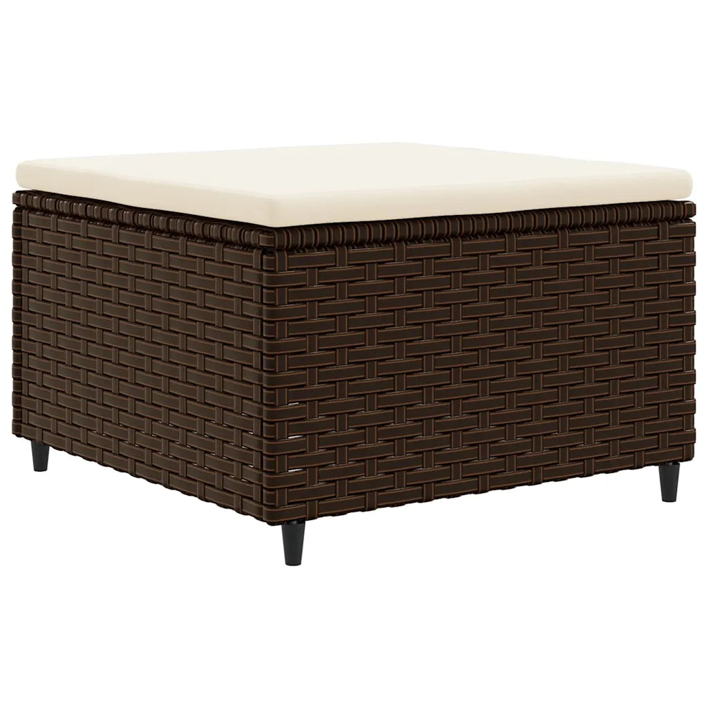 Set Divani da Giardino 8 pz con Cuscini in Polyrattan Marrone