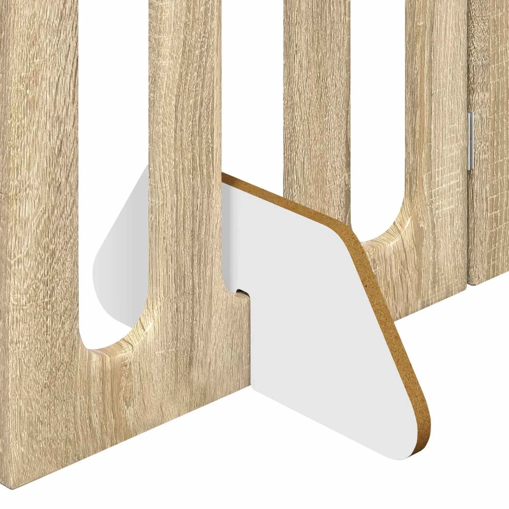 Recinto pieghevole per animali 2 pcs Rovere Sonoma